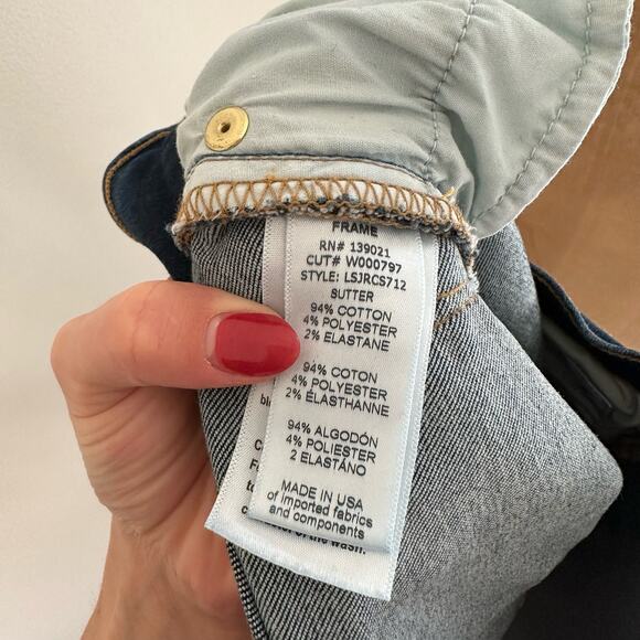 FRAME Le Skinny de Jeanne Jeans Dark Wash 30 - Picture 10 of 11